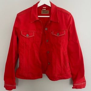 Red Denim Jean Jacket Levi